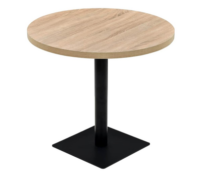Bistrotafel – Tuintafel – Bartafel – Balkontafel – Eettafel – Rond MDF Tafelblad – Eiken Look Ø80 x 75 cm