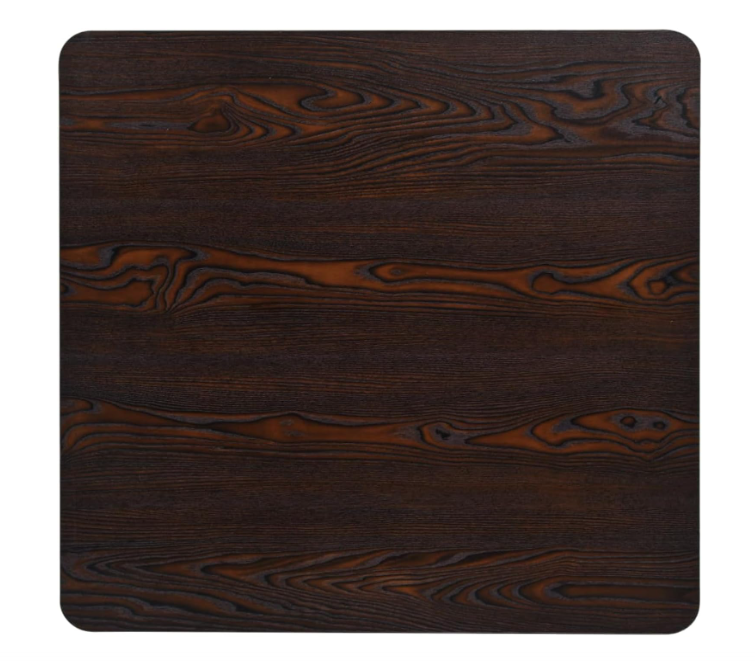 Bistrotafel – Bistro Tafel – Keukentafel – Bar Tafel – Eettafel – Donker Essen – MDF – Stalen Onderstel – 80 x 80 x 75 cm – Eenvoudig Schoon Te Maken – Stevig & Duurzaam