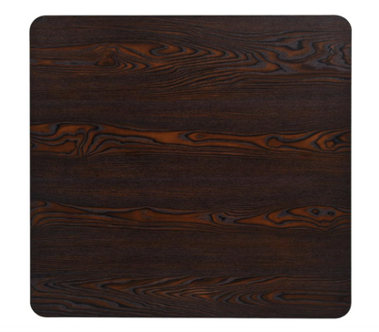 Bistrotafel – Bistro Tafel – Keukentafel – Bar Tafel – Eettafel – Donker Essen – MDF – Stalen Onderstel – 80 x 80 x 75 cm – Eenvoudig Schoon Te Maken – Stevig & Duurzaam