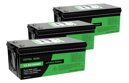 12V 300Ah LiFePO4 Batterij Set – Lithium Accu – Camper Accu – Zonne-Energie Batterij – Boot Accu – BMS 200A Veiligheid – Tot 15.000 Cycli Levensduur