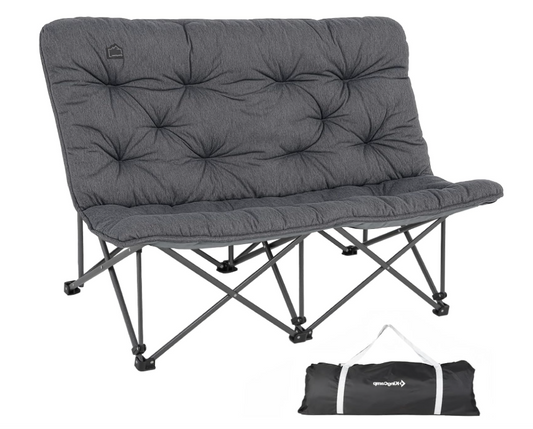 Dubbele Campingstoel – Tweezits Stoel – Campingbank – Outdoor Stoel – Festival Stoel – Hoog Zitcomfort – Waterafstotende 600D Oxford Stof