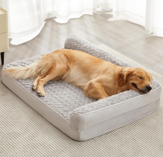 Hondenbed – Hondenkussen – Huisdierbed – Dierenmand – Orthopedisch Hondenbed – Groot Formaat 42x30x7,5 inch – Waterdicht – Afneembare Wasbare Hoes