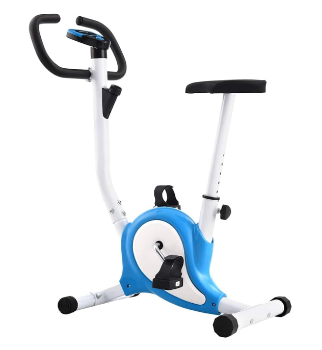 Hometrainer – Fitnessfiets – Trainingsfiets – Indoorfiets – Spinningfiets – Bandweerstand – Verstelbaar Zadel – Blauw – Compact & Stil