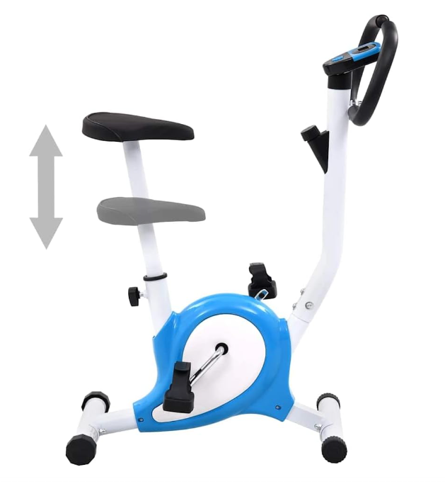 Hometrainer – Fitnessfiets – Trainingsfiets – Indoorfiets – Spinningfiets – Bandweerstand – Verstelbaar Zadel – Blauw – Compact & Stil