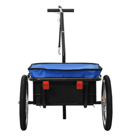 Fietskar – Fietsaanhanger – Transportkar – Handkar – Fietsaanhanger Blue – Maximaal 50 kg – Opvouwbaar Met Pneumatische Wielen