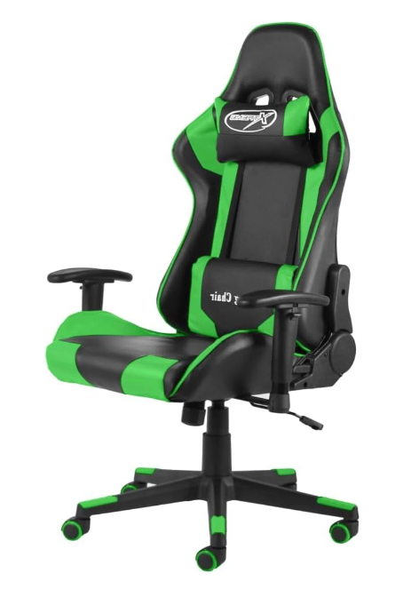 Gamingstoel – Bureaustoel – Gamestoel – Draaistoel – Werkstoel – Groen – Verstelbare Hoogte – Ergonomisch Comfort