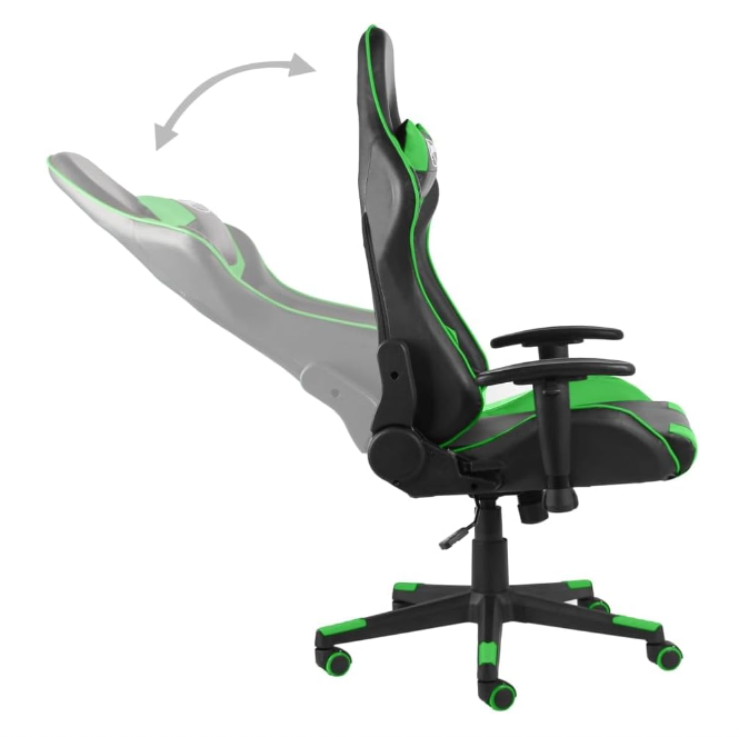 Gamingstoel – Bureaustoel – Gamestoel – Draaistoel – Werkstoel – Groen – Verstelbare Hoogte – Ergonomisch Comfort