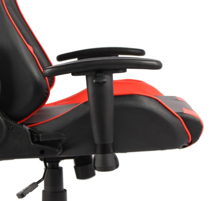 Gamingstoel – Bureaustoel – Gamerstoel – Bureaustoel – Draaistoel – Ergonomisch Design – Verstelbare Hoogte – Rood Zwart PVC