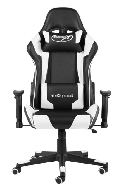 Gamingstoel – Bureaustoel – Gamestoel – Draaistoel – Comfi Stoel – Ergonomische Witte PVC Bekleding – Verstelbare Hoogte & Rugleuning