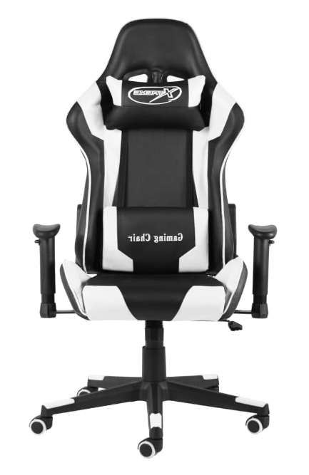 Gamingstoel – Bureaustoel – Gamestoel – Draaistoel – Comfi Stoel – Ergonomische Witte PVC Bekleding – Verstelbare Hoogte & Rugleuning