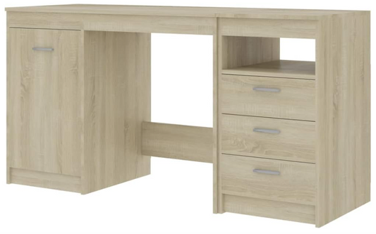 Bureau – Bureaublad – Computertafel – Werkplek – Bureautafel – Sonoma Oak Kleur – Hoogwaardig Spaanplaat – 140x50x76 cm