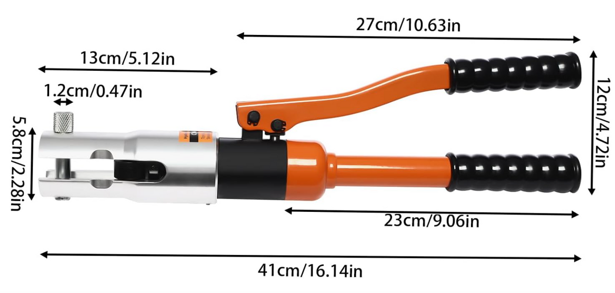 Persklem – Kabelklem – Draadklem – Staalkabelklem – Krimptang – 10 Ton Kracht – 360° Draaibare Kop