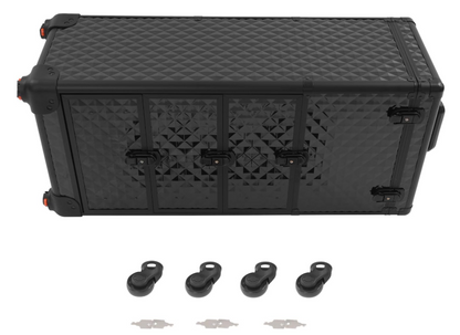 Make-Upkoffer – Make-Up Trolley – Beautycase – Cosmetica Koffer – Visagiekoffer – Aluminium – Uitklapbaar Met Slot En 4 Wieltjes