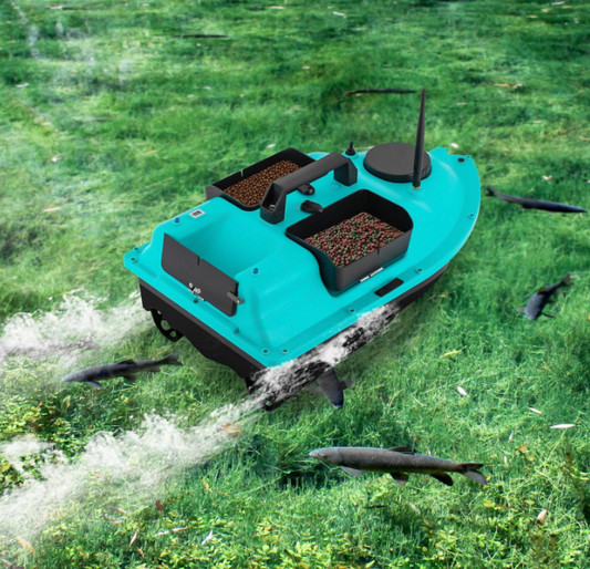 Voerboot – Lokboot – Voerboot Met Afstandsbediening – Voederschip – Karpervoerboot – Blauw – 52W Dubbele Motor – 600m Bereik Met GPS