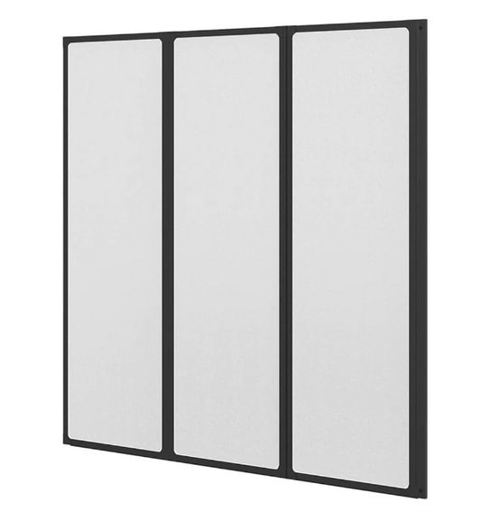 Opvouwbare Douchewand – Douchewand Scherm – Douchecabine Wand – Badwand – Doucheafscheiding – 140x132 cm – Mat Zwart Polypropyleen – Ruimtebesparend & Privacybescherming