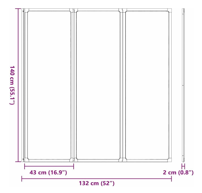Opvouwbare Douchewand – Douchewand Scherm – Douchecabine Wand – Badwand – Doucheafscheiding – 140x132 cm – Mat Zwart Polypropyleen – Ruimtebesparend & Privacybescherming