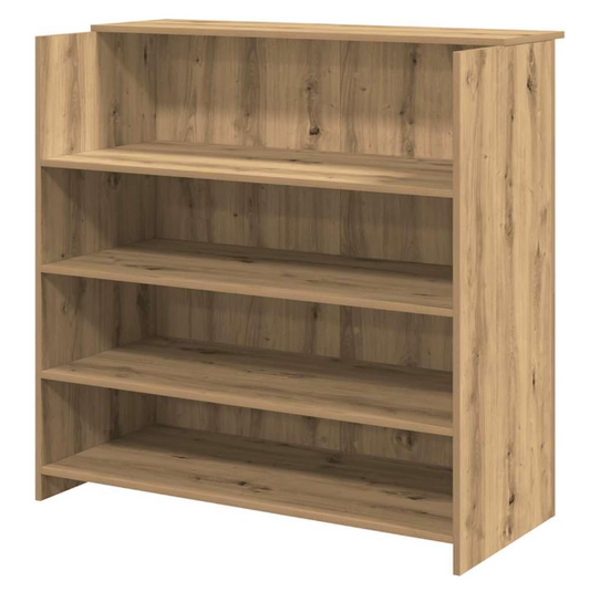 Receptiebalie – Balie – Ontvangstbalie – Check-Out Bureau – Salonbalie – Artisan Oak Houtkleur – Duurzaam Bewerkte Houtplaat – Ingebouwde Opbergruimte