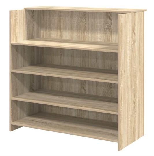 Balie – Receptiebalie – Baliesysteem – Balietafel – Baliekast – Sonoma Eiken – Hout – 100x50x103,5 cm – Stevig En Duurzaam – Ruime Opbergruimte