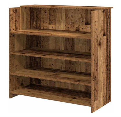Receptiebalie – Ontvangstbalie – Kantoorbalie – Balie – Salonbalie – 100x50x103,5 cm – Duurzaam Bewerkt Hout – Ingebouwde Opbergruimte