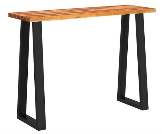 vidaXL Wall table with natural edge 110x35x80 cm solid acacia wood