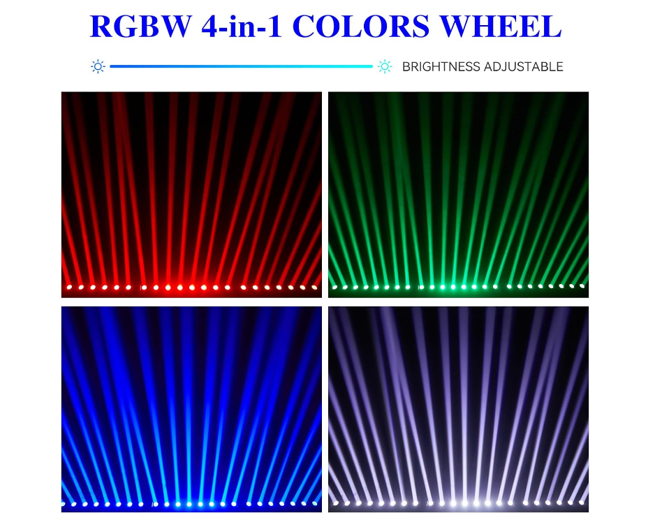 Moving Head Verlichting – LED Moving Head – Bar Beam Licht – Podiumverlichting – DJ Verlichting – 2 Stuks – 8x12W RGBW 4-in-1 LEDs – DMX512 Besturing – Compact Design – 180° Kantelbereik - QUORE