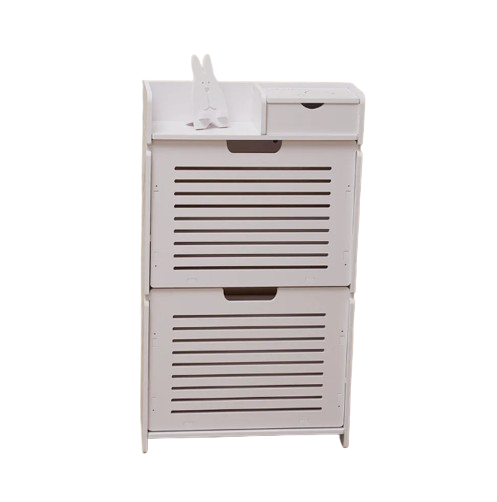 Schoenenkast - Schoenenrek - Schoenenbank - Schoenenkast Entree - Smalle schoenenkast - Opklapbaar schoenenrek - PVC-plank schoenenorganizer - Wit - QUORE