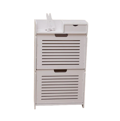 Shoe cabinet - Shoe rack - Shoe bench - Entrance shoe cabinet - Narrow shoe cabinet - Folding shoe rack - PVC shelf shoe organizer - White