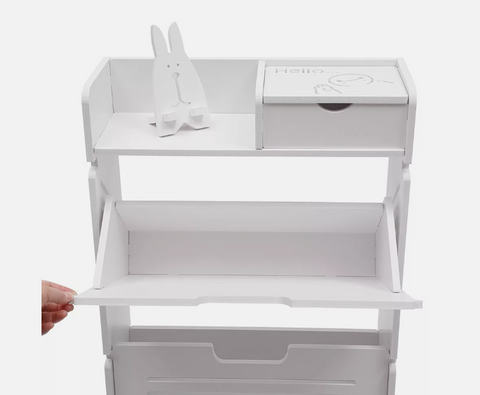 Shoe cabinet - Shoe rack - Shoe bench - Entrance shoe cabinet - Narrow shoe cabinet - Folding shoe rack - PVC shelf shoe organizer - White