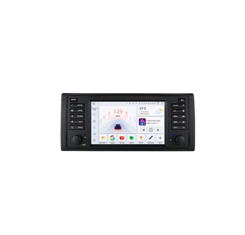 CarPlay - Multimedia Car Radio - Car CarPlay Screen - Car Radio - Android Car Multimedia - 2din - Android Video Player - for BMW 5 Series E39 1996 M5 2000 X5 E53 - GPS Navigation - (8Core 6G 128G)