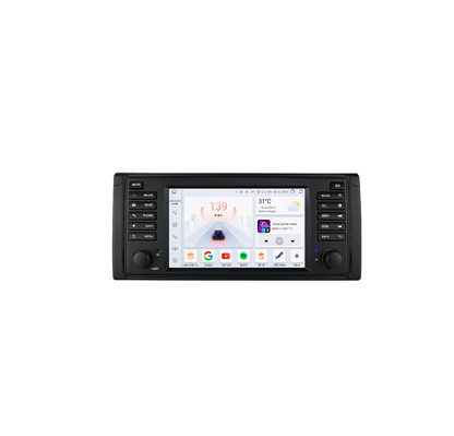 CarPlay - Multimedia Car Radio - Car CarPlay Screen - Car Radio - Android Car Multimedia - 2din - Android Video Player - for BMW 5 Series E39 1996 M5 2000 X5 E53 - GPS Navigation - (8Core 6G 128G)