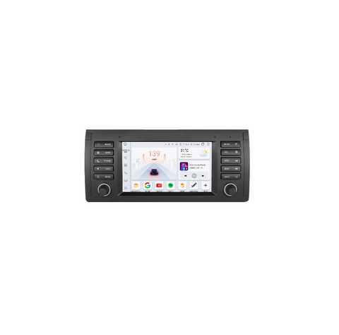 CarPlay - Multimedia Autoradio - Car CarPlay Scherm - Autoradio - Android Automultimedia - AutoRadio - Multimedia Videospeler voor BMW 5 E39 E53 X5 1995-2001 2002 2003 2004 2005 2006 - 8Core - 6G - 128G
