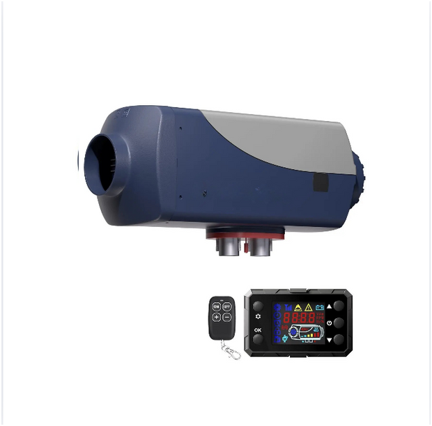 Diesel luchtverwarmer - Luchtverwarmer Standkachel - dieselkachel -  5-8KW - 12V -  Met BT - Koolstofzwart