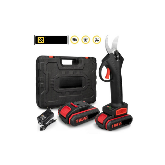 Elektrische Snoeischaar - snoeischaar - accu snoeischaar -   - schaar Elektrisch - Cordless Pruning Shears - 2 Batterijtype 2 - 500W - 9000mAH - Zwart - QUORE