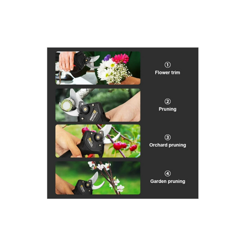 Elektrische Snoeischaar - Snoeischaar - Accu snoeischaar - Schaar Elektrisch -Cordless Pruning Shears - 2 Batterijtype 1 - 500W - 9000mAH - Groen