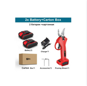 Elektrische Snoeischaar - snoeischaar - accu snoeischaar -   - schaar Elektrisch - Cordless Pruning Shears - 2 Batterijtype 2 - 500W - 9000mAH - Zwart
