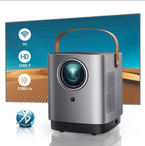 Mini Beamer - Projector - Digitale Projector - Stofdicht - Ingebouwde Luidspreker - 1280x720dpi - 18000 lumen - EU Stekker Type - HDMI - POWER - USB - Grijs