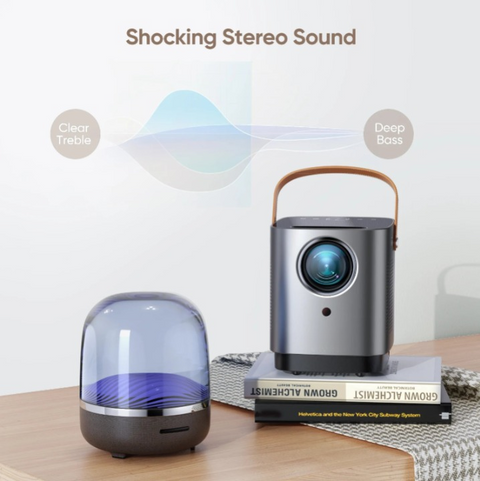 Mini Beamer - Projector - Digitale Projector - Stofdicht - Ingebouwde Luidspreker - 1280x720dpi - 18000 lumen - EU Stekker Type - HDMI - POWER - USB - Grijs