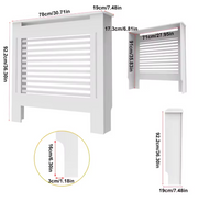 Radiatorombouwen - Radiatorbekleding - Woonkamer Meubels - Moderne Minimalistische Stijl - Verticaal - Klein - Buitenkant 78x19x92.2cm/30x7.4x36inch - Binnenkant 71x17.3x91cm/28x6.8x35.8inch - Wit