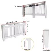 Radiatorombouwen - Radiatorbekleding - Woonkamer Meubels - Moderne Minimalistische Stijl - Verticaal - Groot - Buiten 152x19x92.2cm/59.8x7.4x36inch - Binnen 145x17.3x91cm/57x6.8x35.8inch - Wit