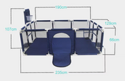 Grondbox - Speelbox - Grondbox Baby - Playpen - 235x129x107cm - Grijs