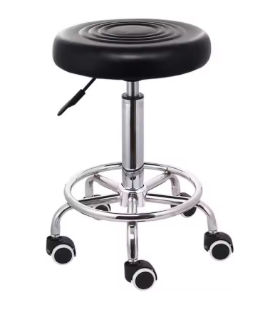 Hydraulische Zadel Kruk - Zwart - Zadelkruk op wielen - Ergonomisch - In hoogte verstelbaar - Kapper - Schoonheidssalon - Tattoo - Kantoor