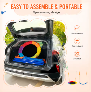 Swing - 2 Persons - Steel, Oxford - 185x216x180 cm