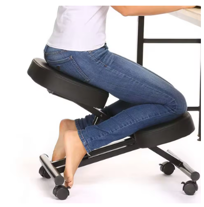 Kniestoel - Ergonomisch - Ergochair - Kniekruk - Ergonomische Werkkruk & Bureaustoel - Balansstoel - Stoel - Kruk - Elegant Ontwerp - Zwart