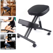 Kniestoel - Ergonomisch - Ergochair - Kniekruk - Ergonomische Werkkruk & Bureaustoel - Balansstoel - Stoel - Kruk - Elegant Ontwerp - Zwart