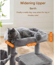 Krabpaal Voor Zware Katten - Krabpaal - Krabpaal Voor Grote Katten - 48x48x96cm - Lichtgrijs