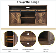 Grote Tv-Kast - Dressoir Entertainmentcentrum - met 2 Klassieke Schuifdeuren - Verstelbare Planken - voor Woonkamer - Eetkamer - Boerderijontwerp - 148x40x78cm