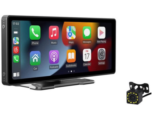 Touchscreen Draadloze Draagbare Auto Stereo Systeem - Bluetooth Connectiviteit - Android Auto Integratie - Handsfree Bellen - Muziekstreaming - USB/AUX Uitgang - Zwart