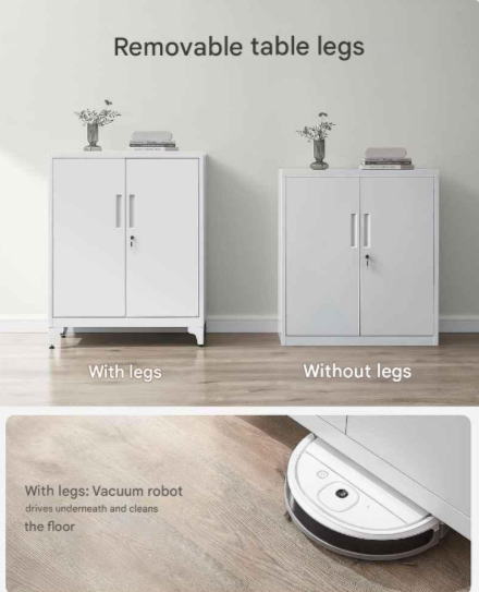 Kantoorkast - Archiefkast met Slot - Metalen Kast - Archiefkast Wit - 40 x 80 x 90 cm