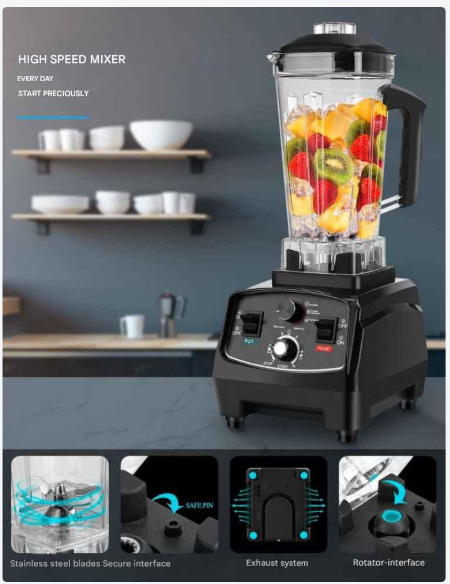 Mixer - Krachtige Professionele Smoothiemaker 2000W - 2 Liter Variabele Snelheid