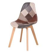 Stoelen - Eetkamerstoel - Eetkamerstoelen - 4 Stoelen - Houten Poten - Voor Keuken of Huiskamer - Moderne Look - Leuk Printje - Vrolijke Stoel - Bruin